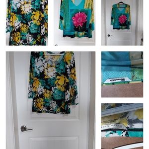 *2 PK LOT*PETER NYGARD POLYESTER BLOUSES / B2B